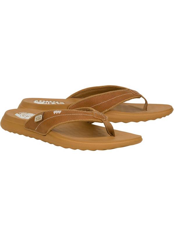 HEYDUDE Christi Flip Flop Cognac 4